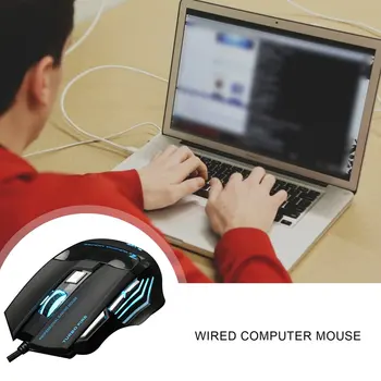 USB Wired Gaming Mouse 3200 Dpi Reguleeritav 7 Nupud LED Optiline Professionaalne Mängija Mause Arvuti Hiirt ARVUTI Sülearvuti Hiir