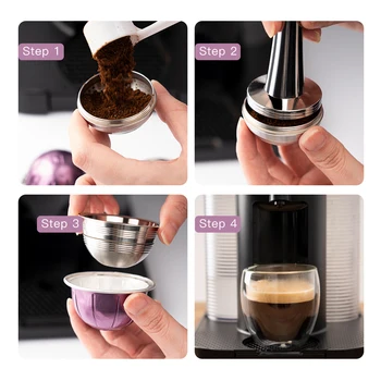 Uued Korduvkasutatavad Kohvi Filtrid Nespresso Vertuo Järgmine Tegija Vertuoline GCA1 & Delonghi ENV135 Roostevabast Terasest Kohvi Pod Kapsel