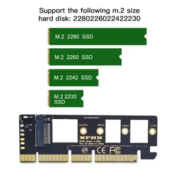 Uus Alumiiniumi Sulamist Kest Led laienduskaardi Arvuti Adapter Liides M. 2 NVMe SSD, Et PCIE 3.0 X16 Toetada 2230, Et 2280 SSD