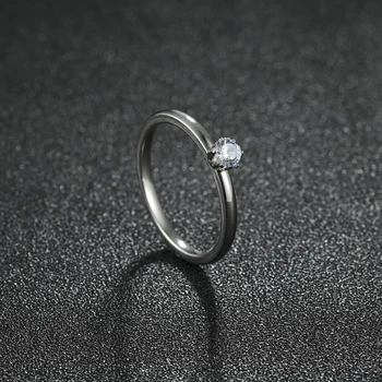 Uus Armas Naine Väikese Ringi Tsirkoon Kivi Ring Vintage Hõbeda Värvi Pulm Ehteid Lubadus Crystal Engagement Rõngad Naistele