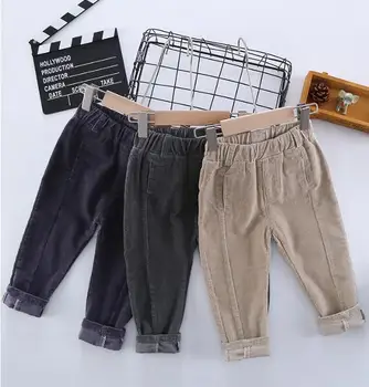 Uus kuum Poiste püksid Multi-tasku Velvetist püksid sport ja vaba aeg cargo püksid Sääre korea fashion mitmekülgne 2-6 aastat vana