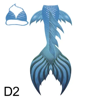 Uus merineitsi super pikk fishtail ujumistrikoo + rinnahoidja cosplay suvel ujumine akvaariumi merineitsi näita koolitus ülikond saab kohandada