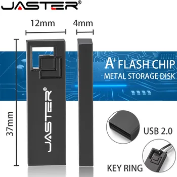 Uus, Metallist, Roostevabast Terasest, USB 2.0 Pen Drive 64GB USB Flash Drive 16GB, 32GB Pendrive USB-Mälupulgale koos Võtmehoidja Flash Drive