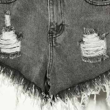 Uus Mood Seksikas Naiste Kõrge Vöökoht Teksad Põhjuslik Ripitud Auk Denim Jeans lühikesed Püksid Fraying Servad Lühikesed Püksid Suurus 6XL