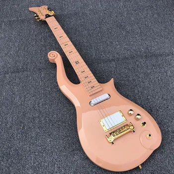 Uus Prints Electric Guitar CNC Tehtud Keha 22F Linnud Stiilis Gold Riistvara Groveri Tuuner Lepp keha Roosa Läikiv Viimistlus Kvaliteetne