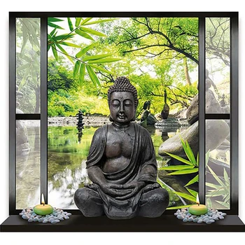 Uus Täis Ruut, Ring Puurida 5D DIY Diamond Maali Aknas Buddha 3D Tikandid ristpistes Mosaiik Home Decor Kingitus