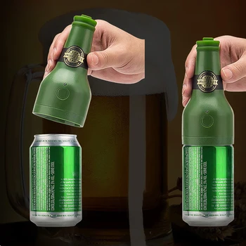 Uus Ultraheli Õlu Foamer Konserveeritud Õlu Pudeli Kuju Vaht Tegija Kaasaskantavad Elektrilised Õlu Piimavahustaja Foamer Pool, Köök-Baar Veini Tööriist