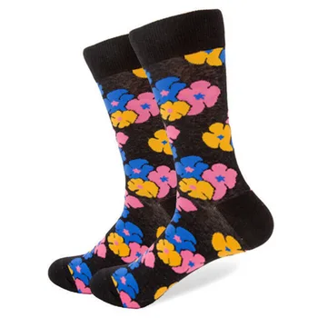 Uus Värviline Meeste Puuvillased Sokid Naljakas Cute Cartoon Lambad Avokaado Kirss Muster Calcetines Mood Uudsus Mehed Õnnelik Sokid