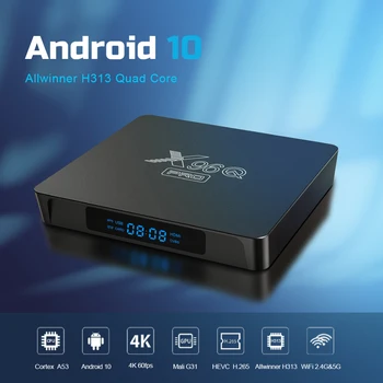 Uus X96Q PRO Android 10.0 TV Box Allwinner H313 Quad Core 2.4 G/5G Wifi H. 265 4Kx2K HDR Toetada Youtube ' i PK X96Q digiboksi X96