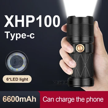 Uus XHP100 Super taktikaline Taskulamp XHP90 High power led Taskulambid usb taskulamp 18650 XHP70 XHP50 enesekaitseks jahindus lamp