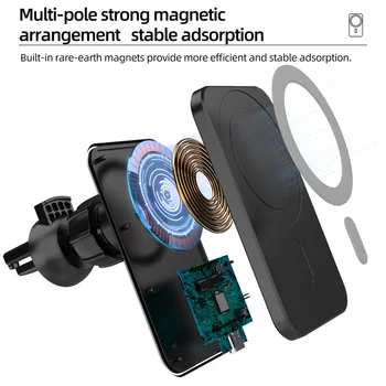 Uusim Magnet Traadita autolaadija Mount iPhone 12 Pro Max mini Magsafe Kiire Laadimine Juhtmevaba Laadija Auto Hoidikut