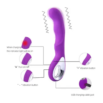 Vibraatorid Naiste Sugu Mänguasjad Dildo Täiskasvanud Vibratsiooni Tooted, USB-Pistik Tupe ja Kliitori G Spot Massager Masturbatsioon Vibrador