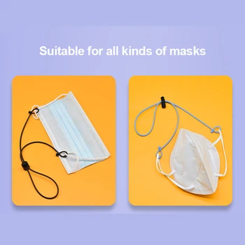 Värvi Silikoonist Reguleeritav Näo Mask kaelapaela kinnitamine Mugav Mugav Hoidik Trossi Anti-kadunud Anti-drop Mask Rippus Kaelas Rop Päitsed Köied