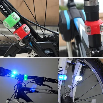 Värvilisi Silikoon Lambi Pea Paat Navigatsiooni Bike ohutulesid Öö Töötab Tuled LED Flash Ohutus Hoiatus Lambid Aku