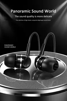 Wried Sport Kõrvaklapid Peakomplekti Kõrva Sügav Bass Stereo Earbuds W / Mic iPhone Samsung Huawei Xiaomi Vivo Oppo