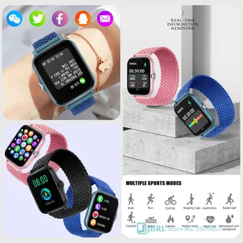 Y20 Smart Watch Naised Mehed Punutud Nailon Kangast Rihm Smartwatch Fitness Tracker Sport Veekindel Digitaalne Kell Android ja IOS