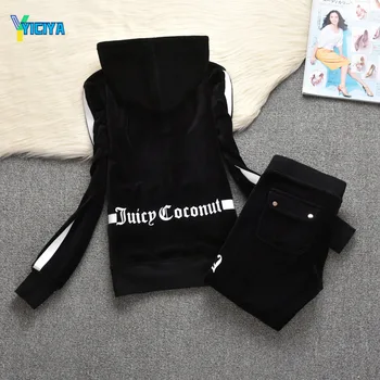 YICIYA samet -, vaba aja veetmise sport ülikond, korea versioon, slim Fitness Jooga kahe-osaline komplekt,täidetud,tracksuit naised,crop top.püksid,pant