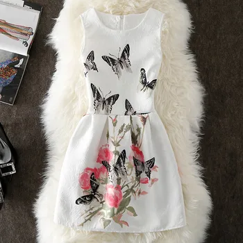 ZQLZ Suvine Kleit Naiste 2021 Vintage Print Varrukateta Kleidid Vabaaja Beach Mini Vestidos Slim Partei-Line Daamid Elegantne Kleit