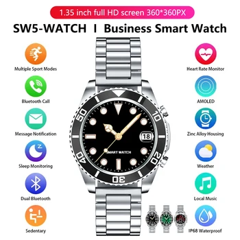 Õnne Ingel SW5 Smart Watch 2021 Meeste Spordi Meeste Käekell Luksus Muusika Kellad Fitness Käevõru Samsung Galaxy Smartwatches