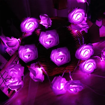 10/20 String LED Tuled Akuga Roosi Lille Vilkuma, Magamistuba Decor Sünnipäeva ystävänpäivä Pulmad Dekoratsioon
