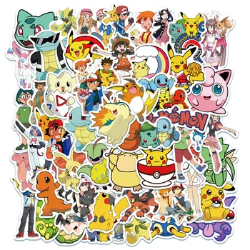 10/50TK Pokemon Veekindel Kleebised Cartoon Kawaii Pikachu Anime Stikers Lapsed Tüdruk Kitarr Rula Sülearvuti Pagasi Stikers Mänguasi