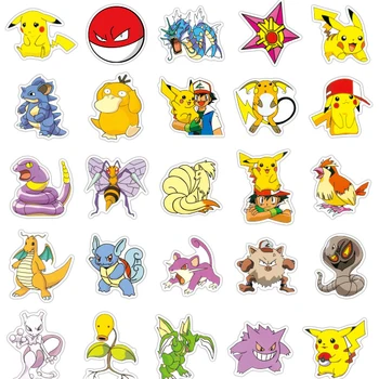 10/50tk/set Pokémon Grafiti Koomiks Anime Pikachu Kawaii Kleebis Armas Pagasi Mood Sülearvuti Kleebised Kohver Rula