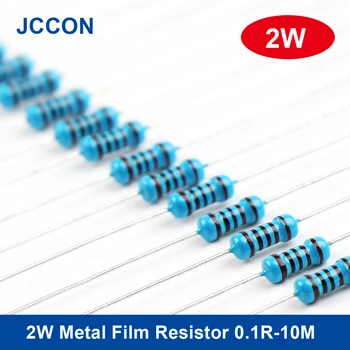10tk 2W Metal Film Resistor 5 Värvi Ring 1% 0.1 R - 1M -: 1R-22R 47R 100R 220R 470R 1K 10K 22K 100K 220K 10 22 47 100 220 470 ohm