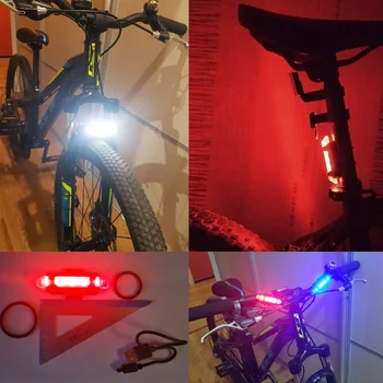 10tk USB Laetav, Veekindel LED Bike Jalgratta Saba Taga Hele Öö Ohutu Jalgrattasõit, Ratsutamine Hoiatus Signaal Lamp Kaasaskantav Kiire