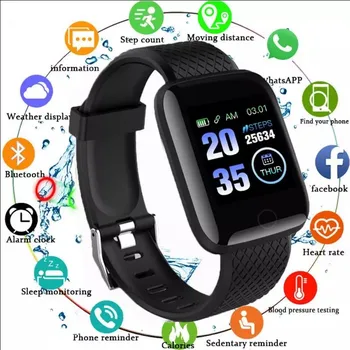 116 PLUSS Smart Käevõru Watch Värvi Ekraani Südame Löögisageduse ja Vere Fitness Rõhu Jälgimise Rajal Liikumise IP67, Veekindel Pedometer