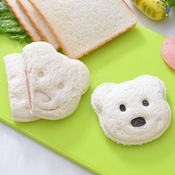 1tk Armas Väike Karu Kuju Sandwich Leib Hallituse Lapsed Hommikusöök Kook Hallituse Lõikur DIY Kaunistus Vahendid Köök Tarvikud