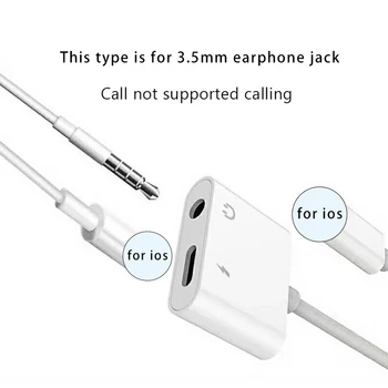 2 in 1 Audio Adapter Aku Kõrvaklapid Kaabel iPhone 12 X 7 8 Plus Aux Pesa Peakomplekti, iphone 3.5 mm Kõrvaklappide Splitter