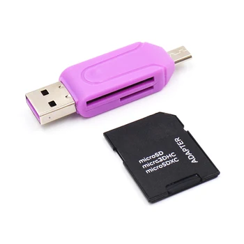 2 In1 SD/TF-Kaardi Lugeja Jaoks on C-Tüüpi USB-Mees OTG Adapter lisamälu Poe Adapter Samsung HuaWei Xiaomi Sülearvuti Tarvikud