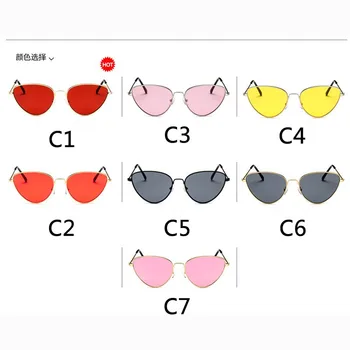2020 Naiste Cat Eye päikeseprillid Retro brändi disaini Cateye Päikeseprillid metallraamiga prillid daami värvikas Juht Kaitseprillid UV400