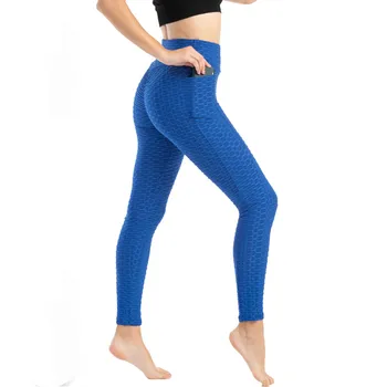 2021 Naiste Slim Kõrge Elastne Tasku Jooga Püksid Sport Naine Tahke Tõste Hip Fitness Püksid Retuusid Õmblusteta Säärised штаны