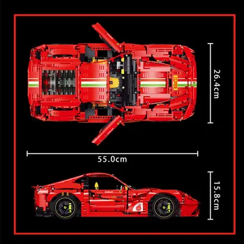 2021 STOCK 1:8 High-Tech Ferrari F12 KES 458 488 itaalia super racing sport auto Kiirus meister mudel ehitusplokid tellised mänguasjad