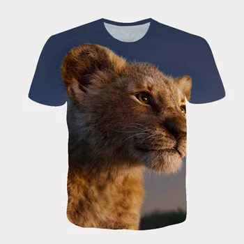 2021 Suvel Poiste Ja Tüdrukute T-Särk 3D-Printimine Hirmutav Lõvi Loomade Prindi Riided Baby Väikelapse Lühikeste varrukatega t-särk Tops