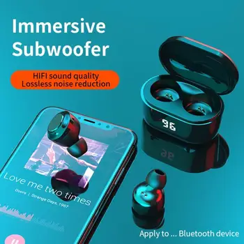 2021 Traadita Nuppu TWS 5.0 Bluetooth Kõrvaklapid Kontrolli Kõrvaklapid LED Ekraan Sport Veekindel Peakomplekt
