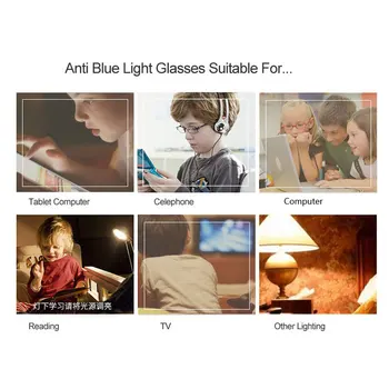 2021 Uued Lapsed Anti Sinine Valgus Klaasid Läbipaistvad Optika TR90 Raam Teismelised Ristküliku Sinine Valgus Blokeerimine Prillid Ja Kõrva Omanik
