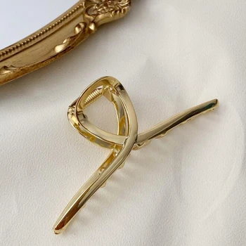 2021 Uus Naiste Elegantne Kuld, Hõbe, Seest Õõnes Geomeetriline Metallist Juuksed Küünis Vintage Juukse Klambrid Peapael Klambri Külge Fashion Juuste Aksessuaarid