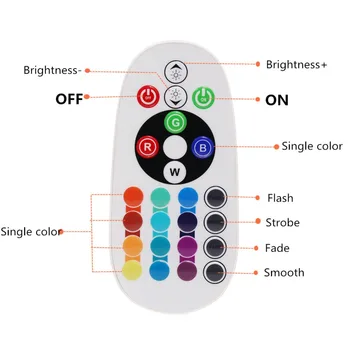 220V RGB Neoon Riba LED Valgus 5050 24key Kaugjuhtimispuldi või single color valguskaabel Veekindel Painduv Lint Väljas Kaunistamiseks