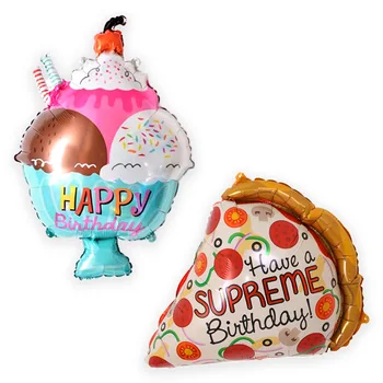 28 Tolline Suur Alumiiniumfooliumi Õhupalli Ice Cream/ice Cream/burger Toidu Teema Sobib Sünnipäeva Kaunistamiseks Laste Mänguasjad