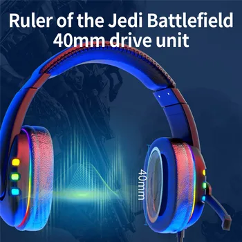 3.5 mm Juhtmega Mängimine RGB Headset Stereo Mängija Kõrvaklappide Jaoks Xbox Üks Nintend Vahetada PC Telefon Koos Mic Volume Control Mäng Kõrvaklapid