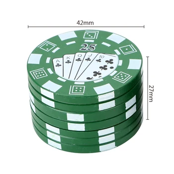 3-kihiline Poker Chip Stiilis Vürtsi Weed Lõikur Sigaret Tarvikud Vidin Tubaka Veski Herb Lõikur Suitsetamise Piibu Tarvikud