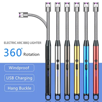 360 Pöörde Arc BBQ Kergem USB Köögis gaasipliit Plasma Kergem Hingav Flameless Elektrilised Küünal Tulemasinad Konksu Väljas