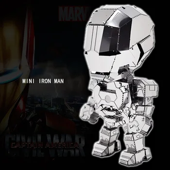3D Metall Mudel Puzzle Avengers Iron Man Spiderman Kapten Ameerika Tegevus Joonis Haridus Laekuva Mudel Mänguasjad Lastele