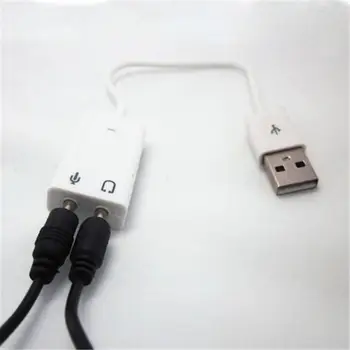 3D Virtual 7.1 Kanaliga Audio helikaart, USB 2.0 Pesa 3,5 mm Kõrvaklappide Audio Adapter ARVUTI Sülearvuti WIN 7