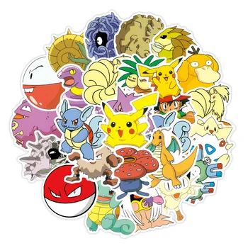 5/10/50tk Anime Pokemon Kleebised Kawaii Pikachu Pistma Palli Cartoon Kleebised Rula Sülearvuti Lapsed Veekindel Stikers Mänguasjad, Kingitused
