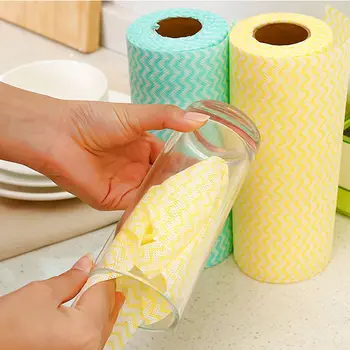 50 tükki laisk daily disposable pesemine pad rullide puhastamine tööriistad, nõud nõudepesu lappi vidinaid köök tarvikud