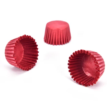 500Pcs/palju Mini Chocalate Paber Vooderdus Küpsetamine Muffin Cupcake Kook Juhtudel Solid Color umbes. 23*21 mm