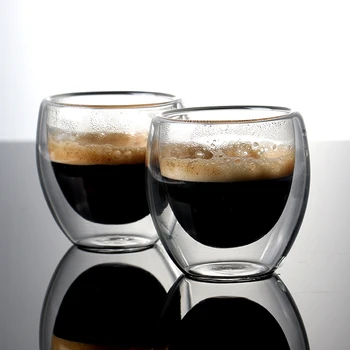 6 Komplekti 80Ml Double-Layer klaasanumate Kohvi Tassi Komplekti Joomise Tee, Kohv, Tassi Joomine